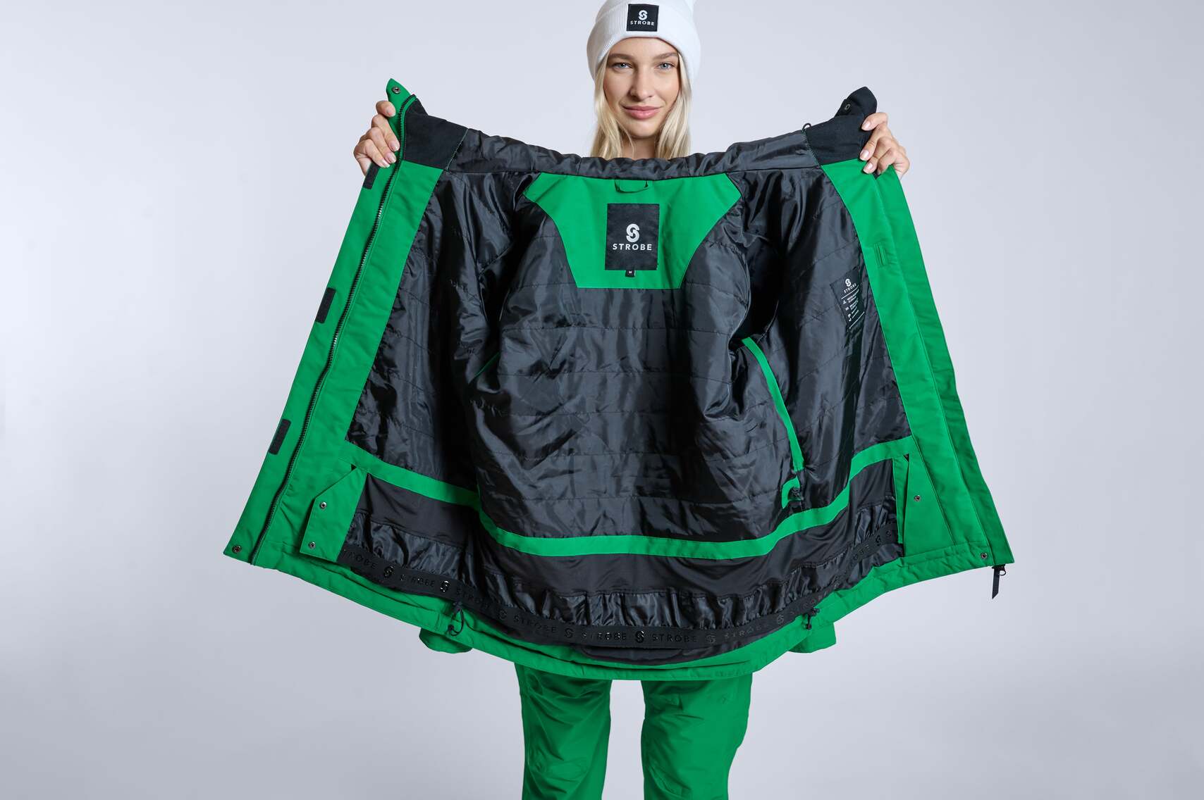 Aura Ski Jacket Kelly Green - Women's - Strobe